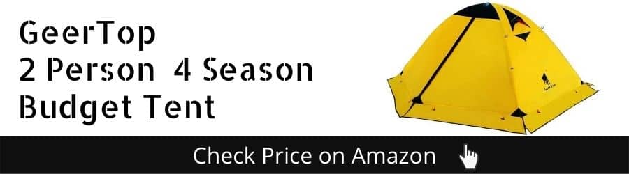 GeerTop 2 Person 4 Season Budget Tent
