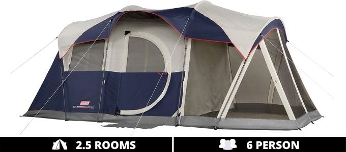 Coleman Elite WeatherMaster Tent 2 Rooms 6 Person