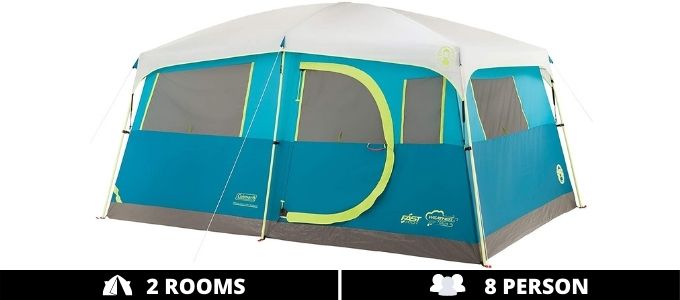 Coleman Tenaya Lake Cabin Tent 2 Rooms 8 Person