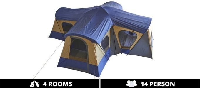 Fortunershop Family Cabin Tent 14 Person 4 Rooms