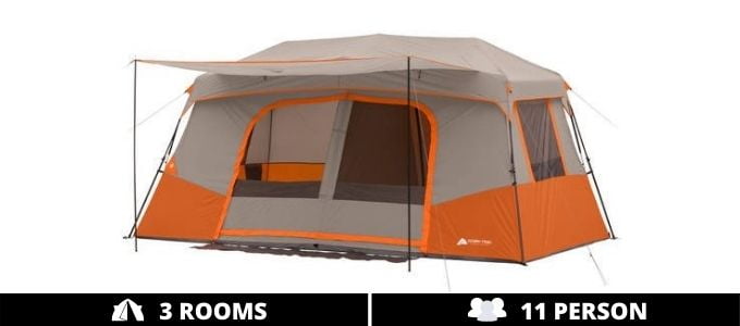 Ozark Trail 11 Person 3 Room Instant Cabin Tent