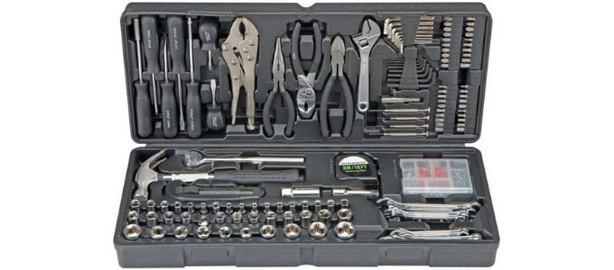 Pittsburgh 130 Piece Mechanics Tool Set with Case